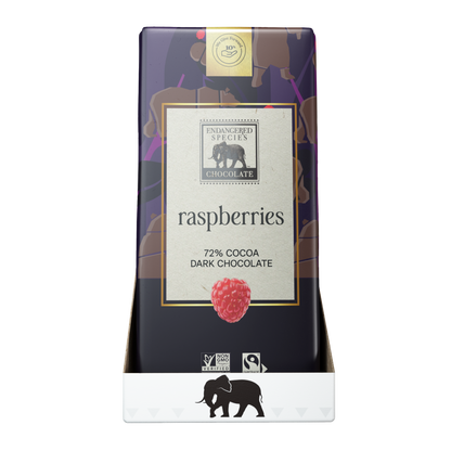 tart raspberries + 72% dark chocolate