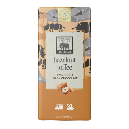 hazelnut toffee + 72% dark chocolate