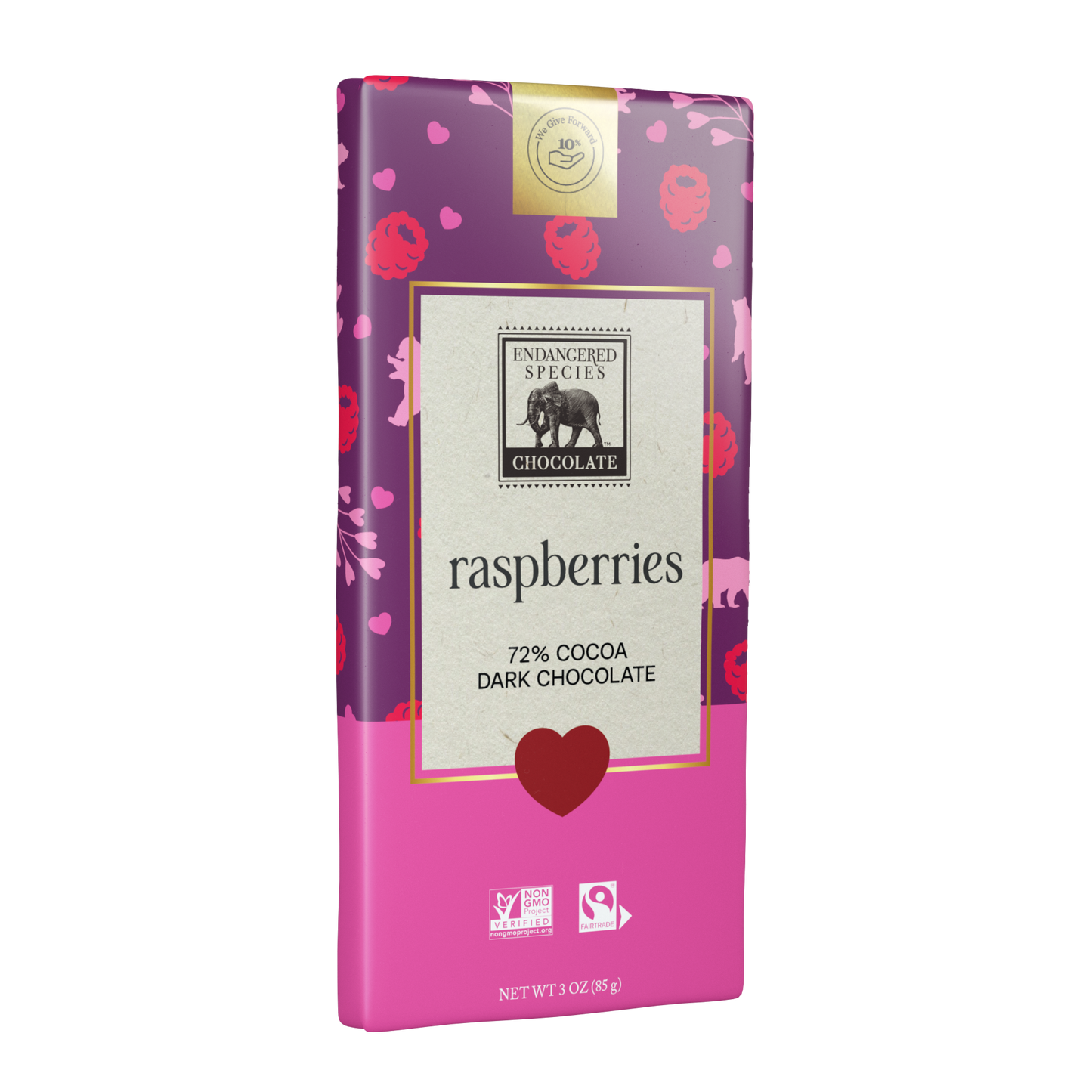 raspberries + 72% dark chocolate - Valentine's Day Limited Addition