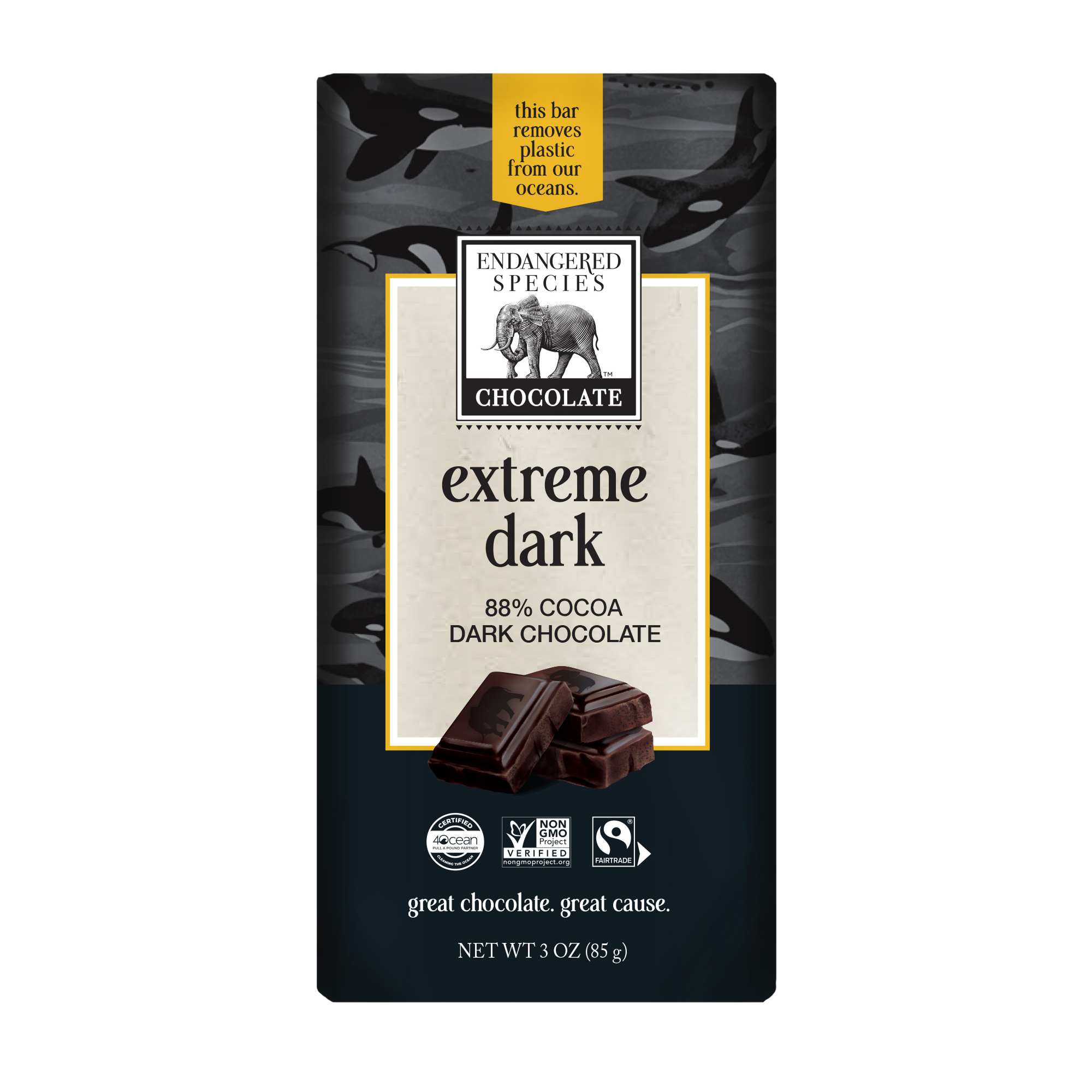 extreme dark + 88% dark chocolate – Endangered Species Chocolate