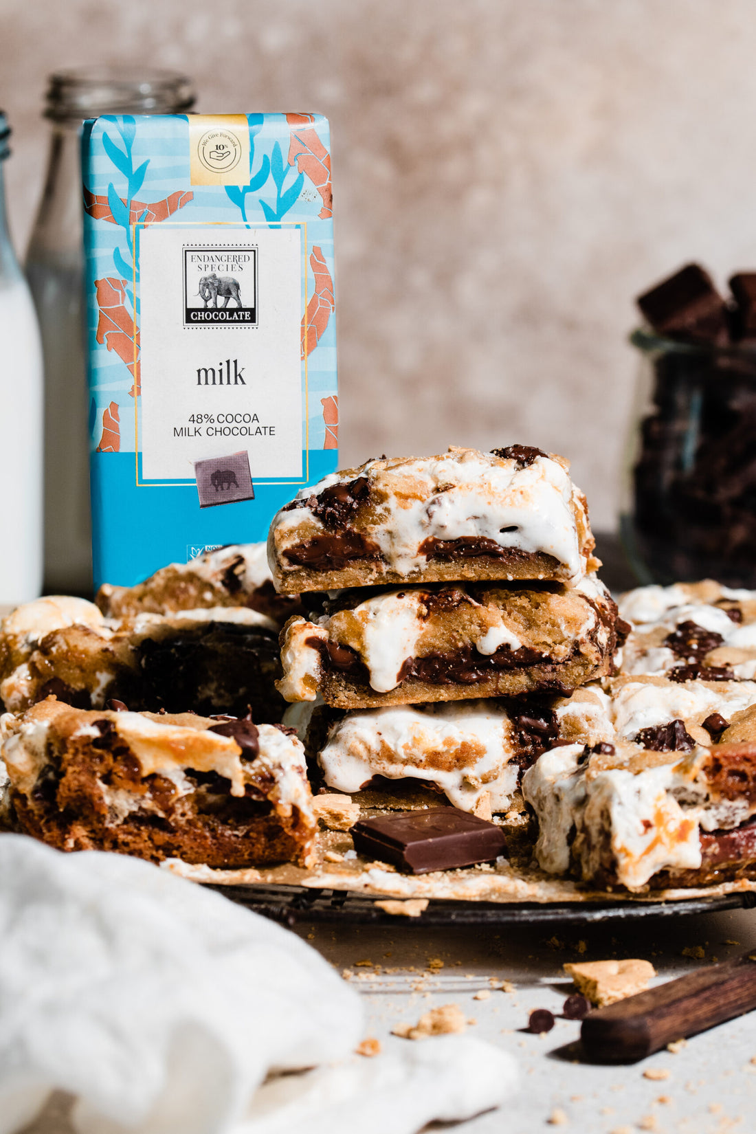Caramel S'mores Bars by Endangered Species Chocolate