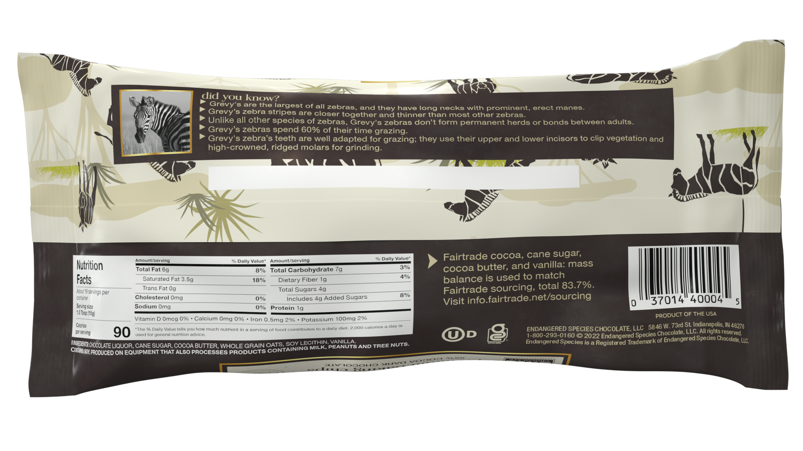 55 Oat Milk Chocolate Baking Chips Endangered Species Chocolate