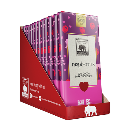 raspberries + 72% dark chocolate - Valentine's Limited Edition