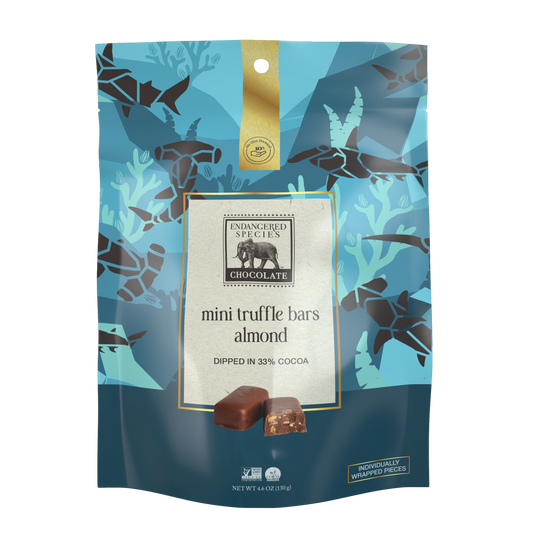 mini truffle bars almond - dipped in 33% cocoa