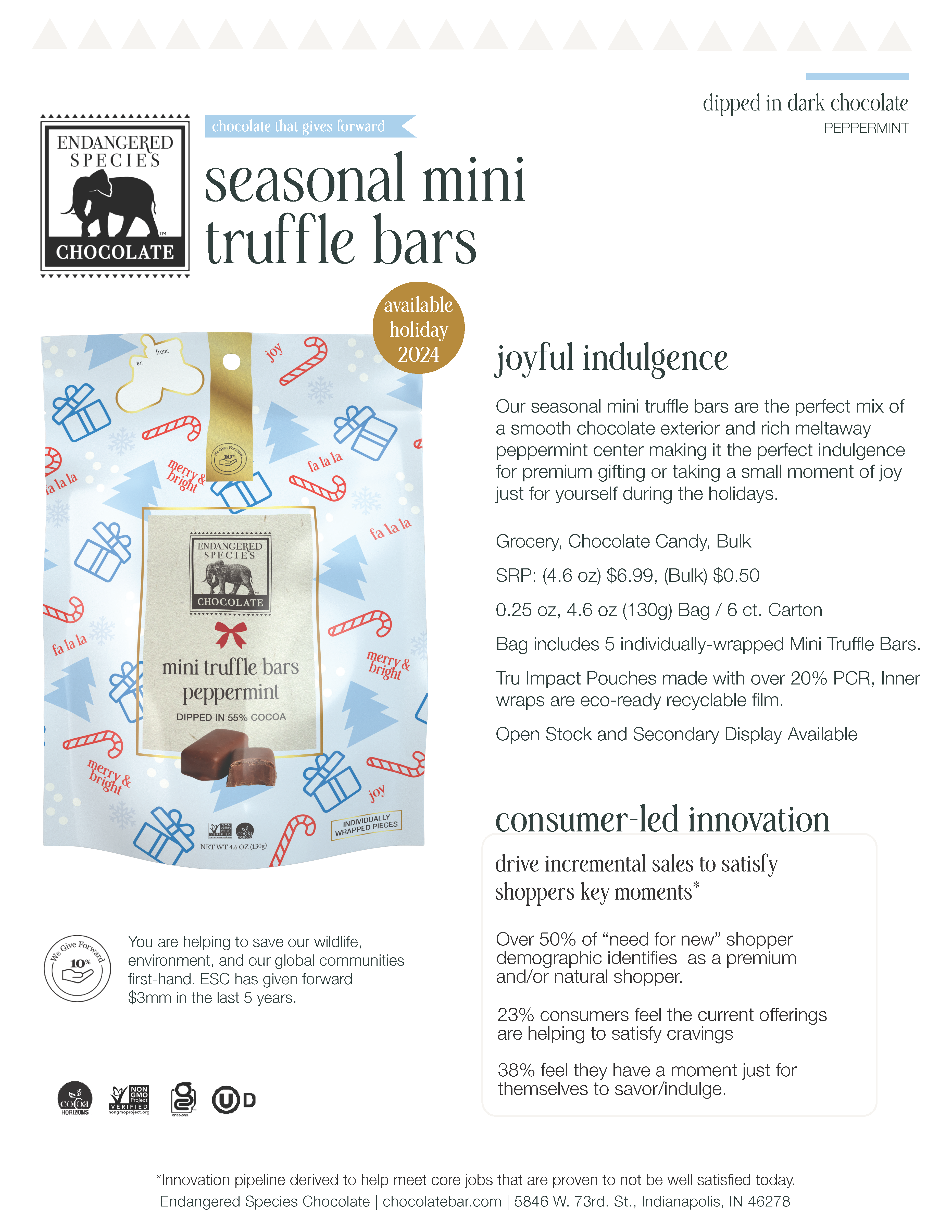 seasonal mini truffle bars